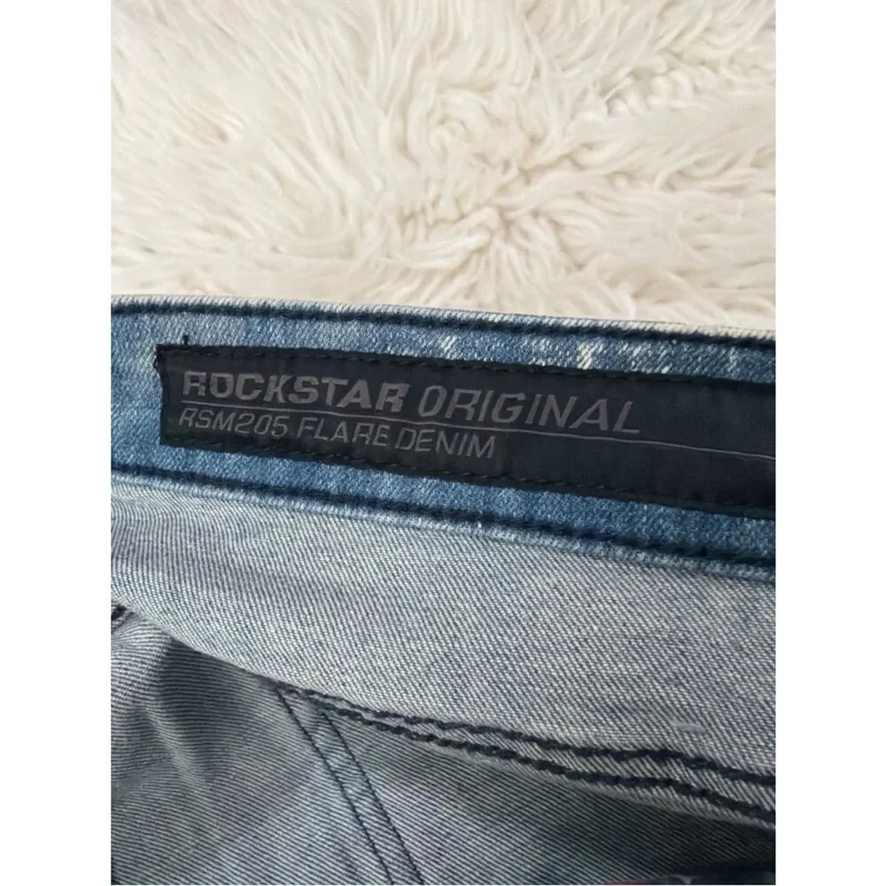 Men’s Bootcut Washed Light Blue Jeans Size 46
